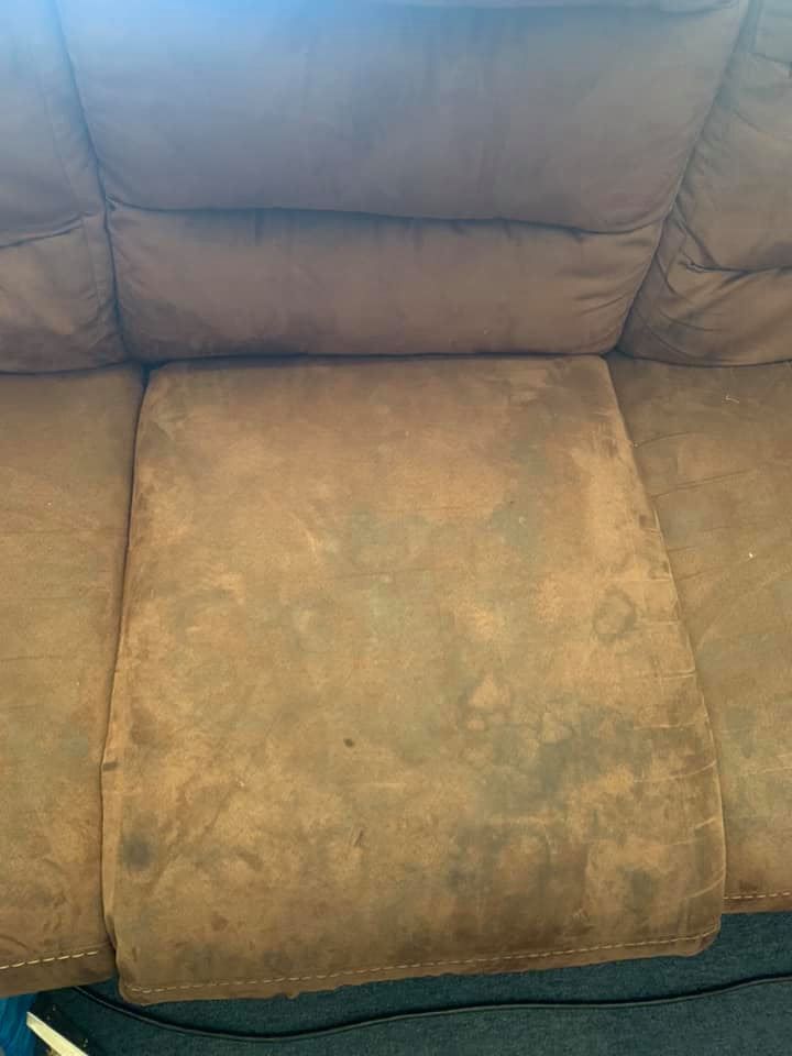 Upholstery Cleaning before and after