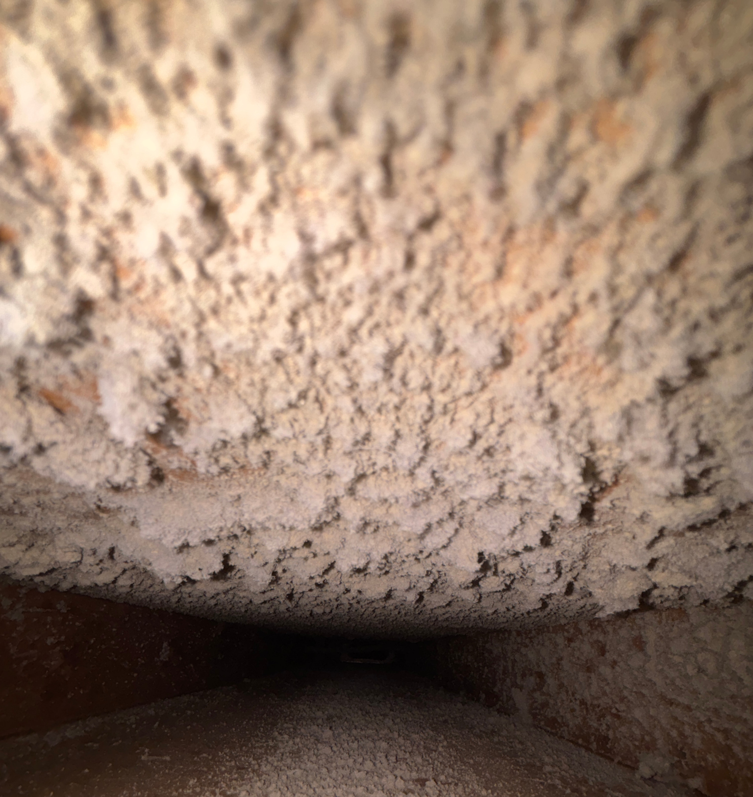 Heavy dust buildup inside air duct in New Jersey