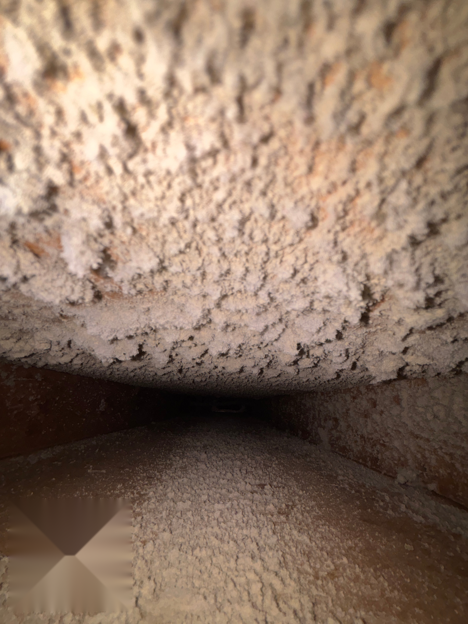 Heavy dust buildup inside air duct in New Jersey