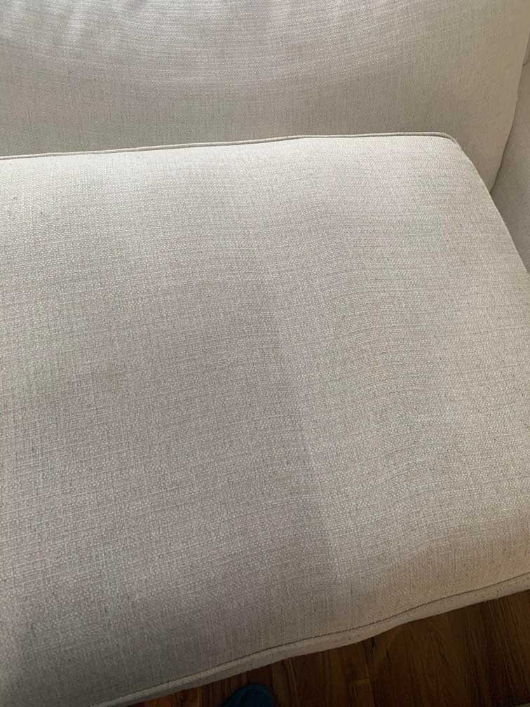 Before and after upholstrey cleaning