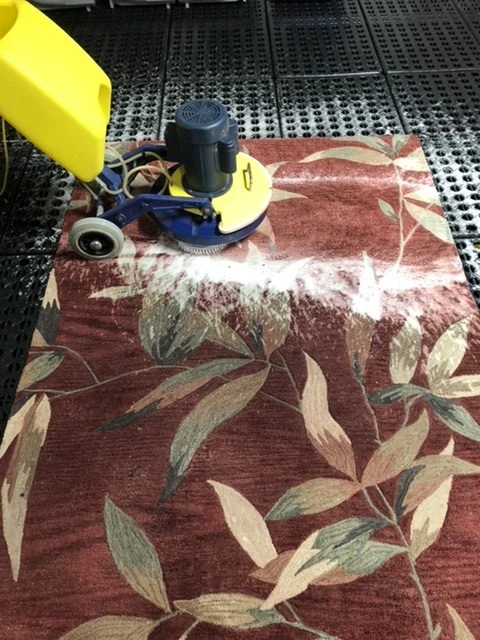 Off site area rug cleaning machine wash process in Staten Island NY facility